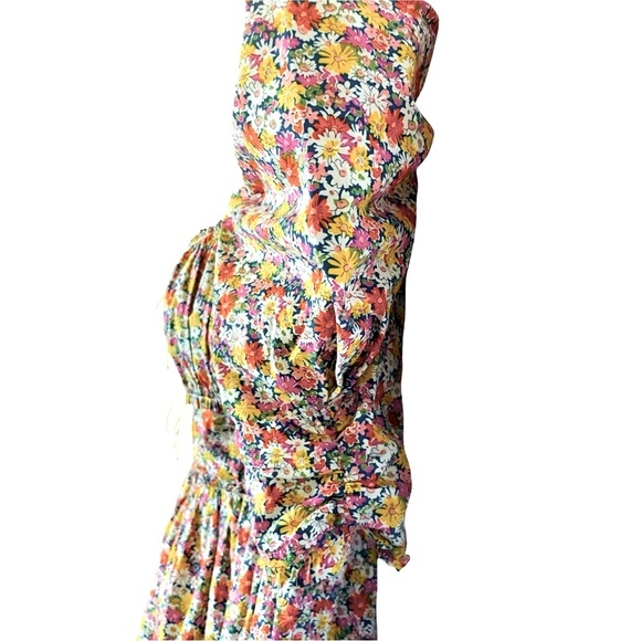 For Love & Lemons Libby Floral Mini Dress Vintage Inspired Women's Size Medium - Picture 6 of 11